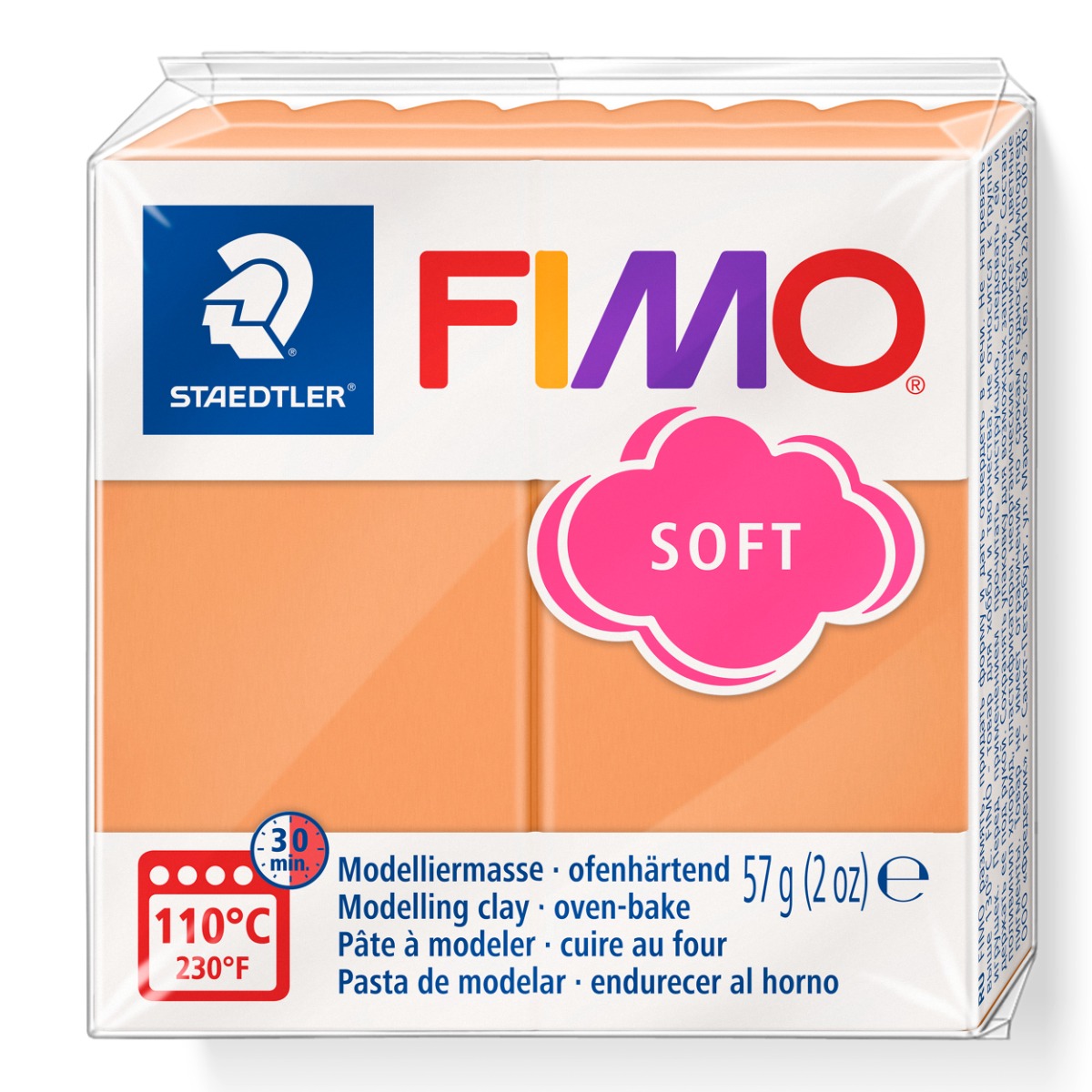 Полимерна глина Staedtler Fimo Soft, 57g,оранжев T4 - Image 1