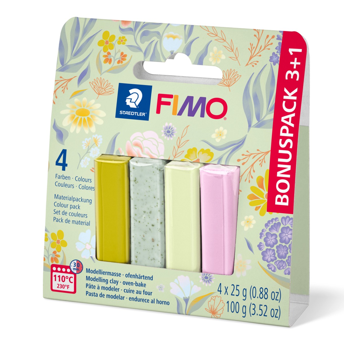 8023-s1_p_web_main_picture_hauptbild Комплет глина Staedtler Fimo Soft, 3+1 цвята х 25g, 8023-S1 P - Image 1
