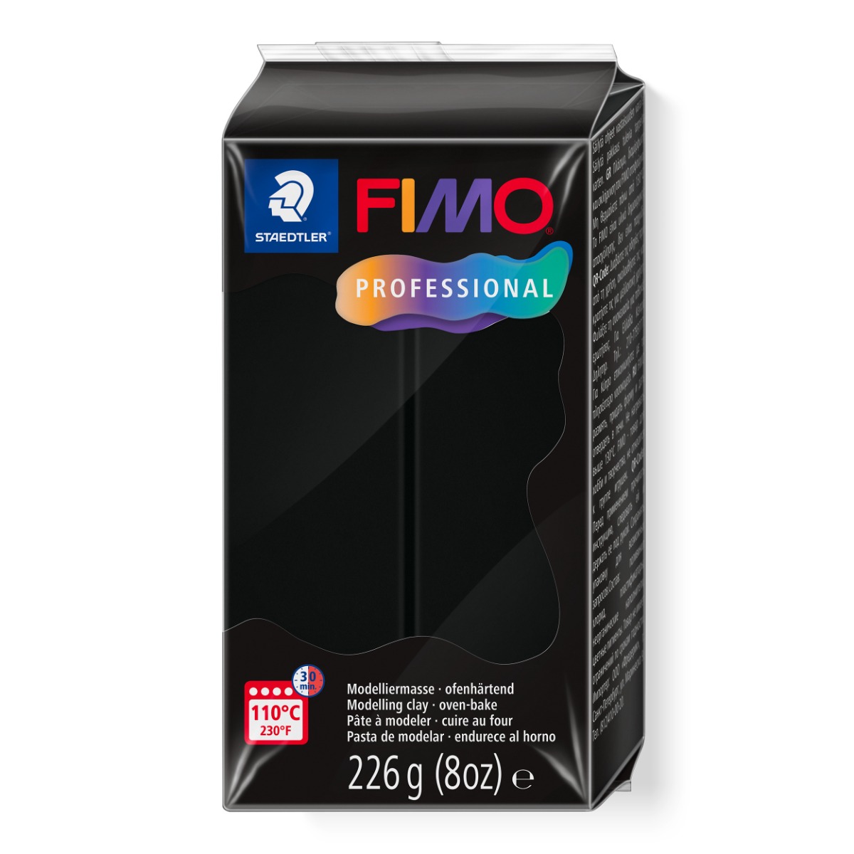 Полимерна глина Staedtler Fimo Prof, 226g, ЧЕРЕН - Image 1