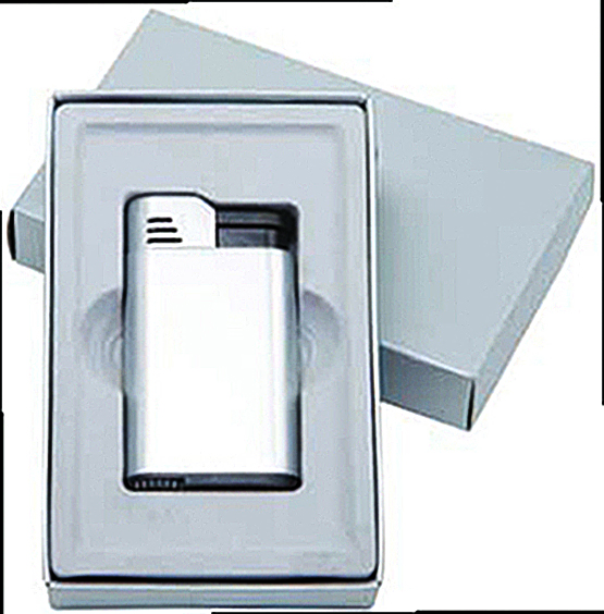 eb-036_msilver Метална пиезо запалка EB-036, сребрист - Image 1