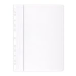 Папка Office Products с прозрачно лице европерф, бяла