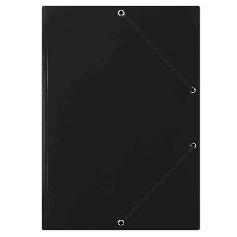 file_8 Картонена папка Donau с ластик 400g,3 капака,черна - Image 1