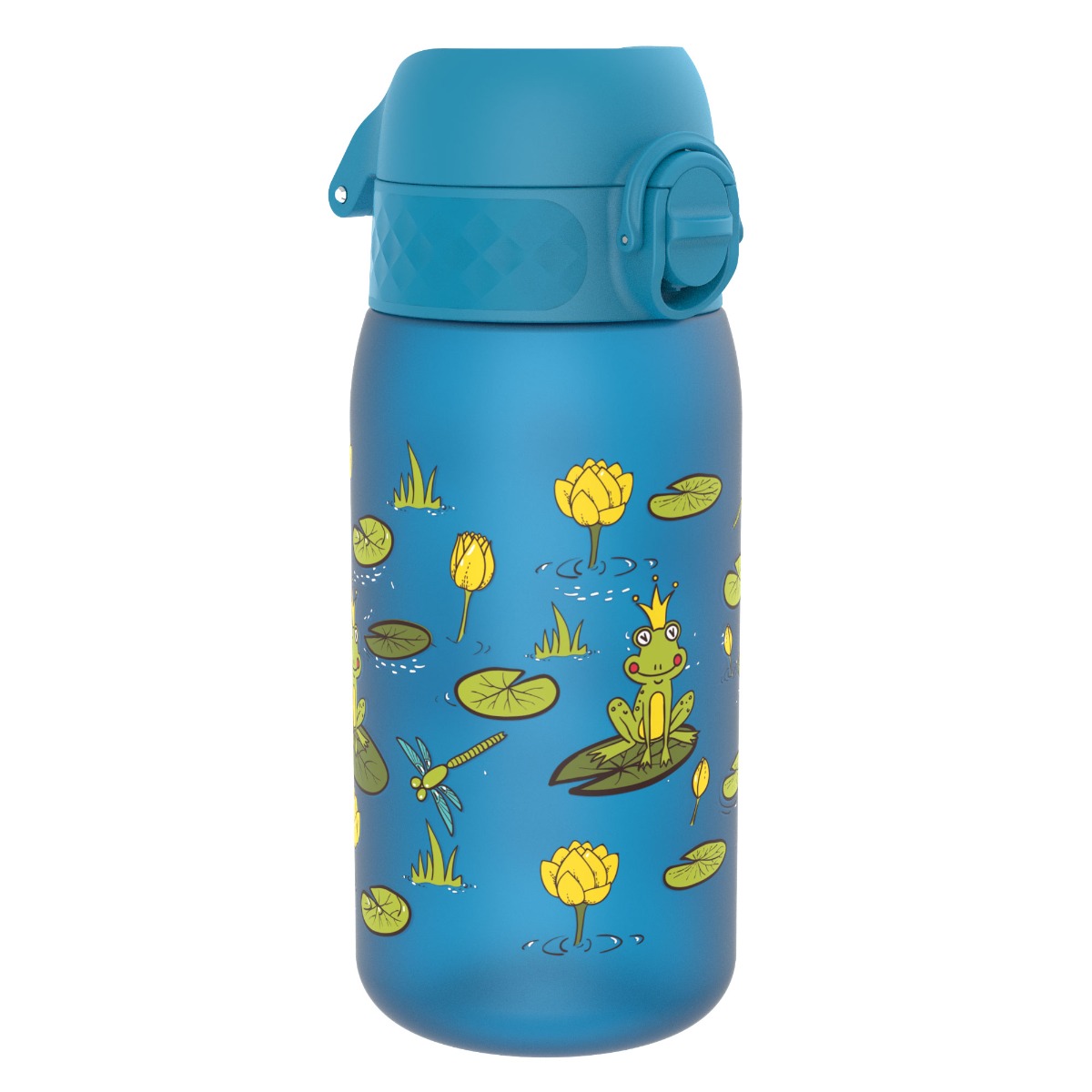 i8rf350pbfrog2 Бутилка за вода Ion8 Print, Recyclon, 350 ml, жаби - Image 1