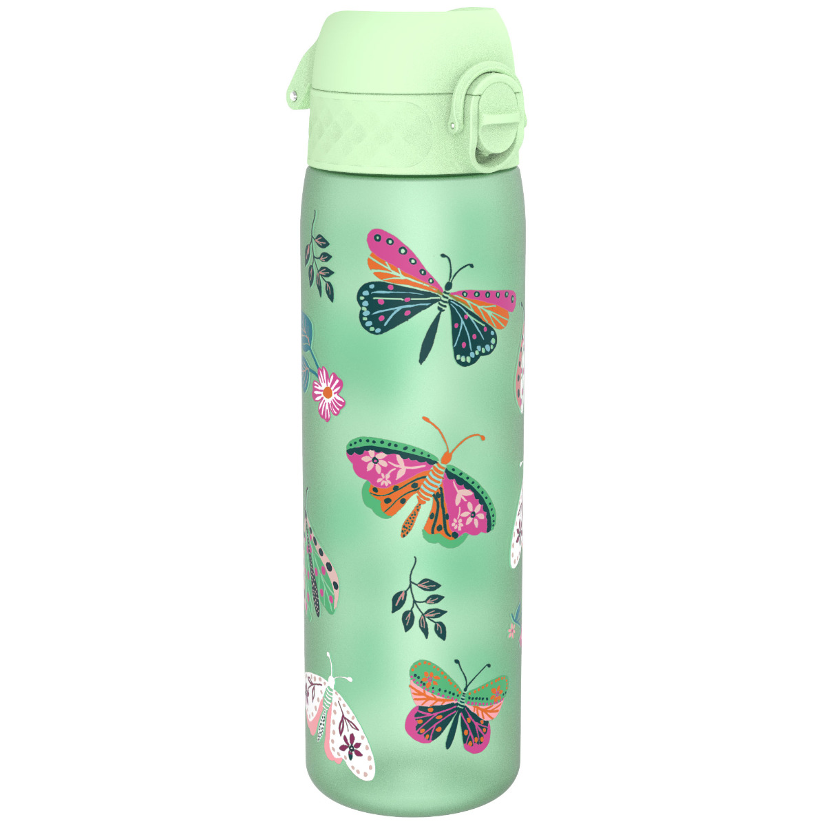 i8rf500pgbfly2_1_ Бутилка за вода Ion8 Print, Recyclon, 500 ml, пеперуди 2 - Image 1