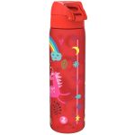 Бутилка за вода Ion8 Print, рециклирана пластмаса, 500ml, ЕДНОРОЗИ ЧЕРВЕНИ - Image 2