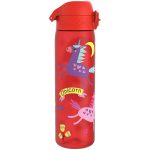 Бутилка за вода Ion8 Print, рециклирана пластмаса, 500ml, ЕДНОРОЗИ ЧЕРВЕНИ - Image 3