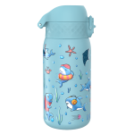 Бутилка за вода Ion8 Print, метална, 400ml, Sharks - Image 4