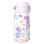 Бутилка за вода Ion8 Print, метална, 400ml, ЕДНОРОЗИ - Image 3