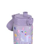 Бутилка за вода Ion8 Print, метална, 400ml, ЕДНОРОЗИ ЛИЛАВА - Image 4