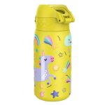 Бутилка за вода Ion8 Print, метална, 400ml, ЕДНОРОЗИ ЖЪЛТА - Image 2