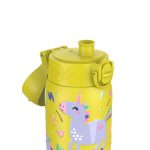 Бутилка за вода Ion8 Print, метална, 400ml, ЕДНОРОЗИ ЖЪЛТА - Image 4