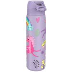 Бутилка за вода Ion8 Print, метална, 600ml, ЕДНОРОЗИ ЛИЛАВА - Image 2