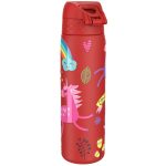 Бутилка за вода Ion8 Print, метална, 600ml, ЕДНОРОЗИ ЧЕРВЕНИ - Image 2