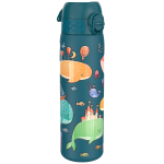 Бутилка за вода Ion8 Print, метална, 600ml, Whales - Image 2