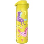 Бутилка за вода Ion8 Print, метална, 600ml, ЕДНОРОЗИ ЖЪЛТИ - Image 3