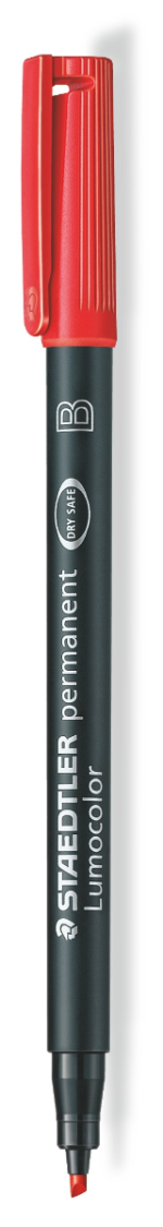 Маркер Staedtler Lumocolor 314 OHP B, червен - Image 3