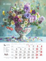 Стенен календар 8-листов, букети - Image 2