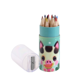 Цветни моливи Bangoberry Piggy Pig, 12 цвята тубус - Image 3