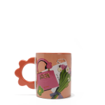 Керамична чаша Nicole Lee, 500ml, Violet Blossom